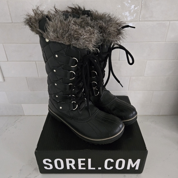Sorel Shoes - Sorel Tofino II Waterproof Insulated Winter Snow Boots Lace-Up Black Stone Sz 8